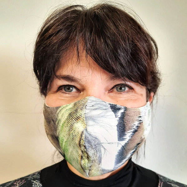 "Mund-und Nasen-Maske" Bio-Baumwolle doppellagig 16 g